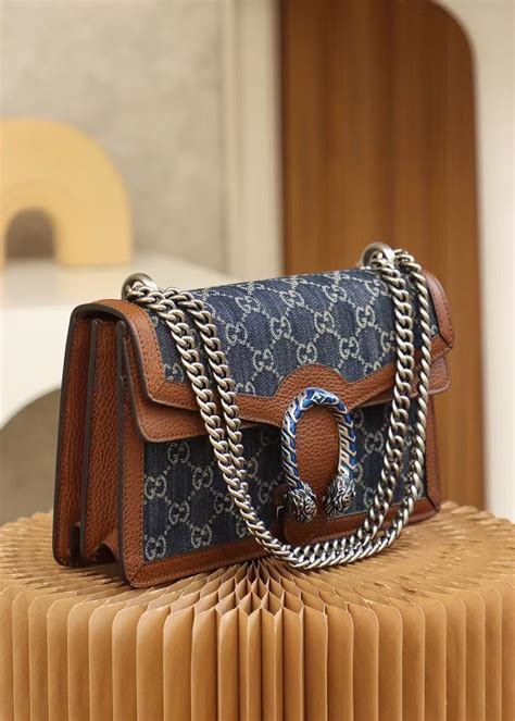 dionysus leather top handle bag gucci|Gucci dionysus denim bag.